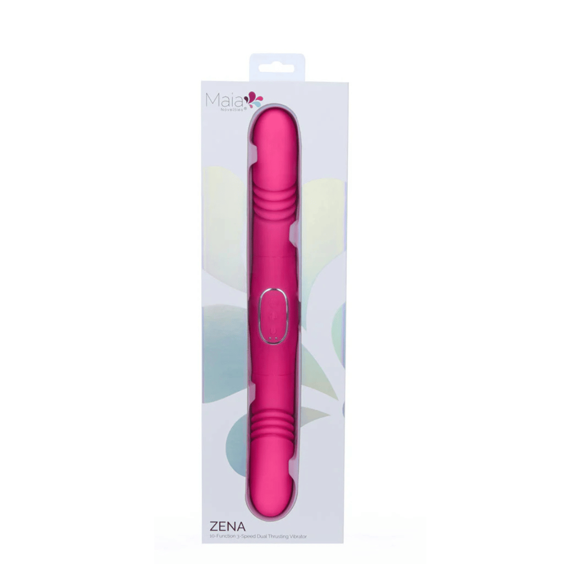 Zena Dildo by Maia - 10-Function 3-Speed Dual Thrusting Vibrating Dildo (Pink)