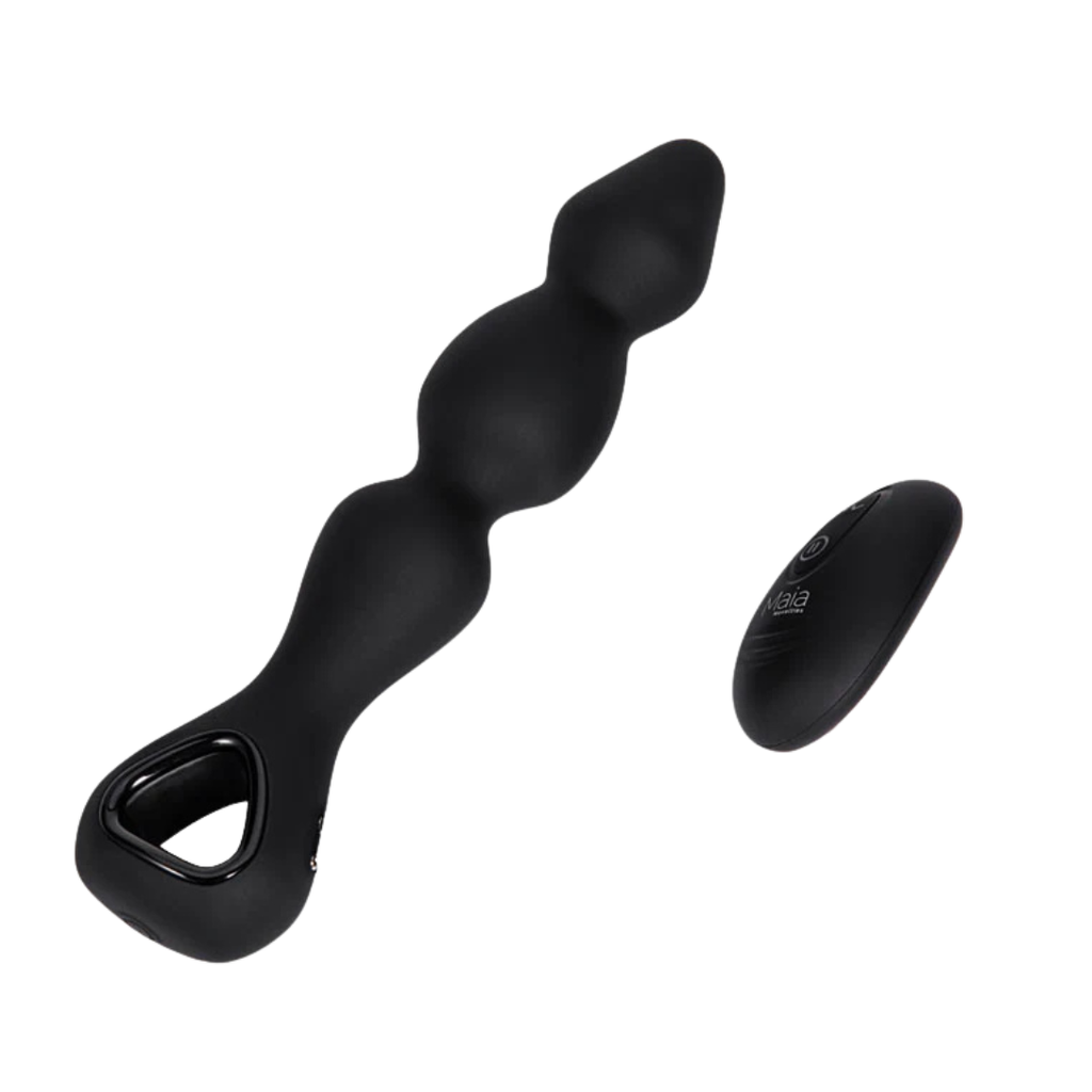 Hudson Anal Vibrator by Maia - 7.5” Beaded Silicone 10-Function Remote Control Anal Beads