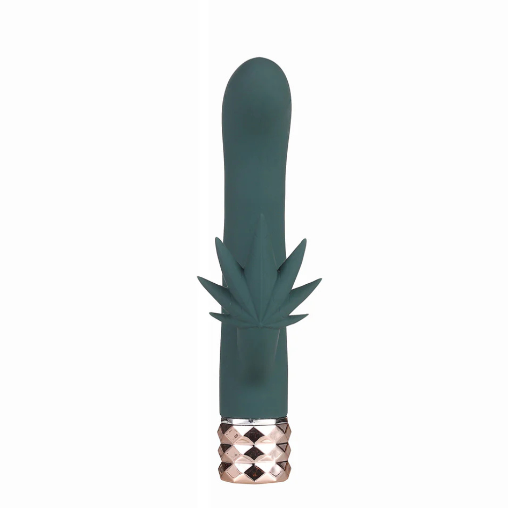 Kusha Dual Motor Rabbit Vibrator by Maia – 10 Function Rechargeable (Hemp Leaf Design)