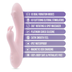 Play With Me By Blush® - Fairy Flutter - 7.75 Inch G Spot Clitoral Rabbit - 10 Dual Vibrations - 360° Massaging - Silicone - Pinkr