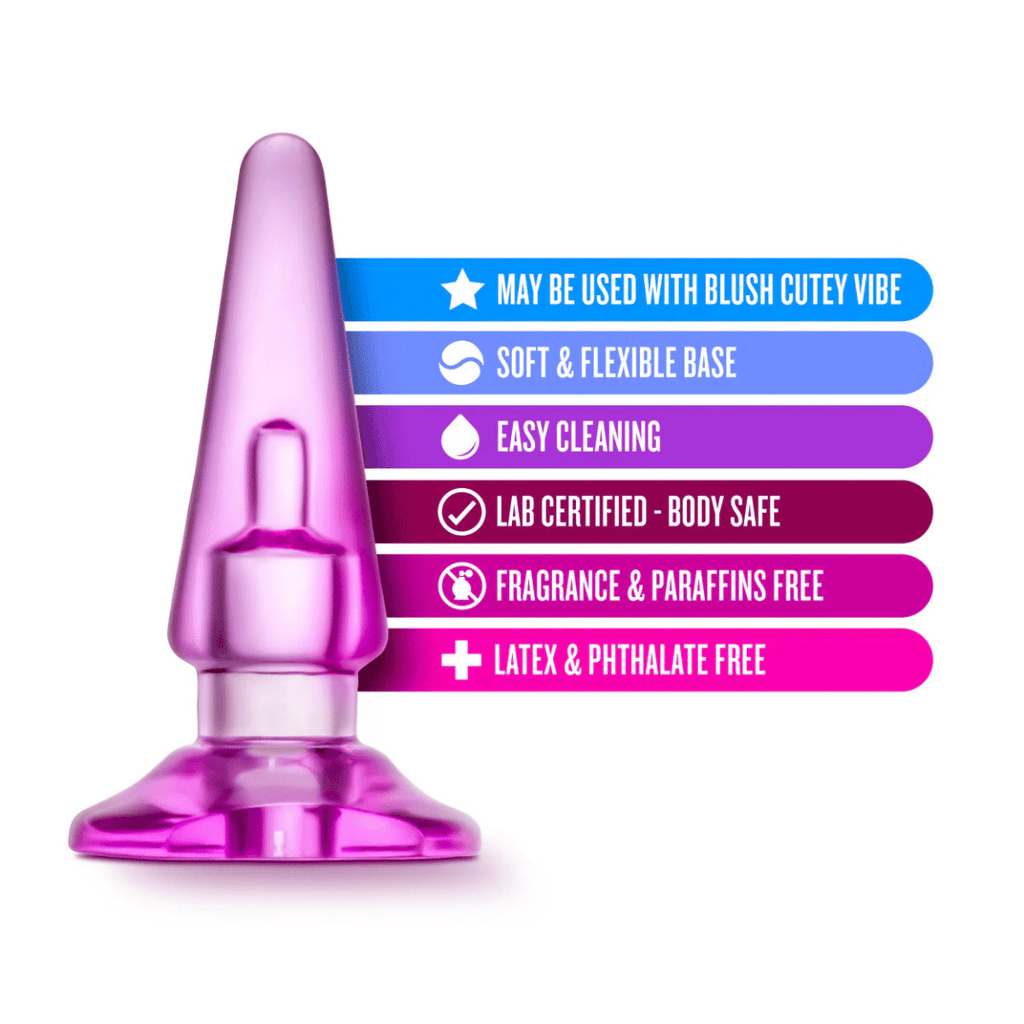 B Yours Anal Plug By Blush® - Basic Pink 4-Inch Anal Plug