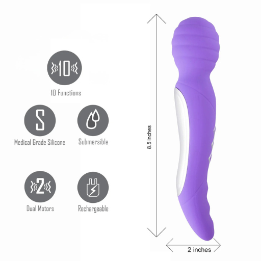 Zoe Wand by Maia - Twistty Rechargable Dual Vibrating Wand
