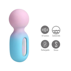 Jazzy Wand by Maia -  16-Function Mini-Wand Vibrator, Features deep and rumbly Vibration, Submersible for Wet Fun
