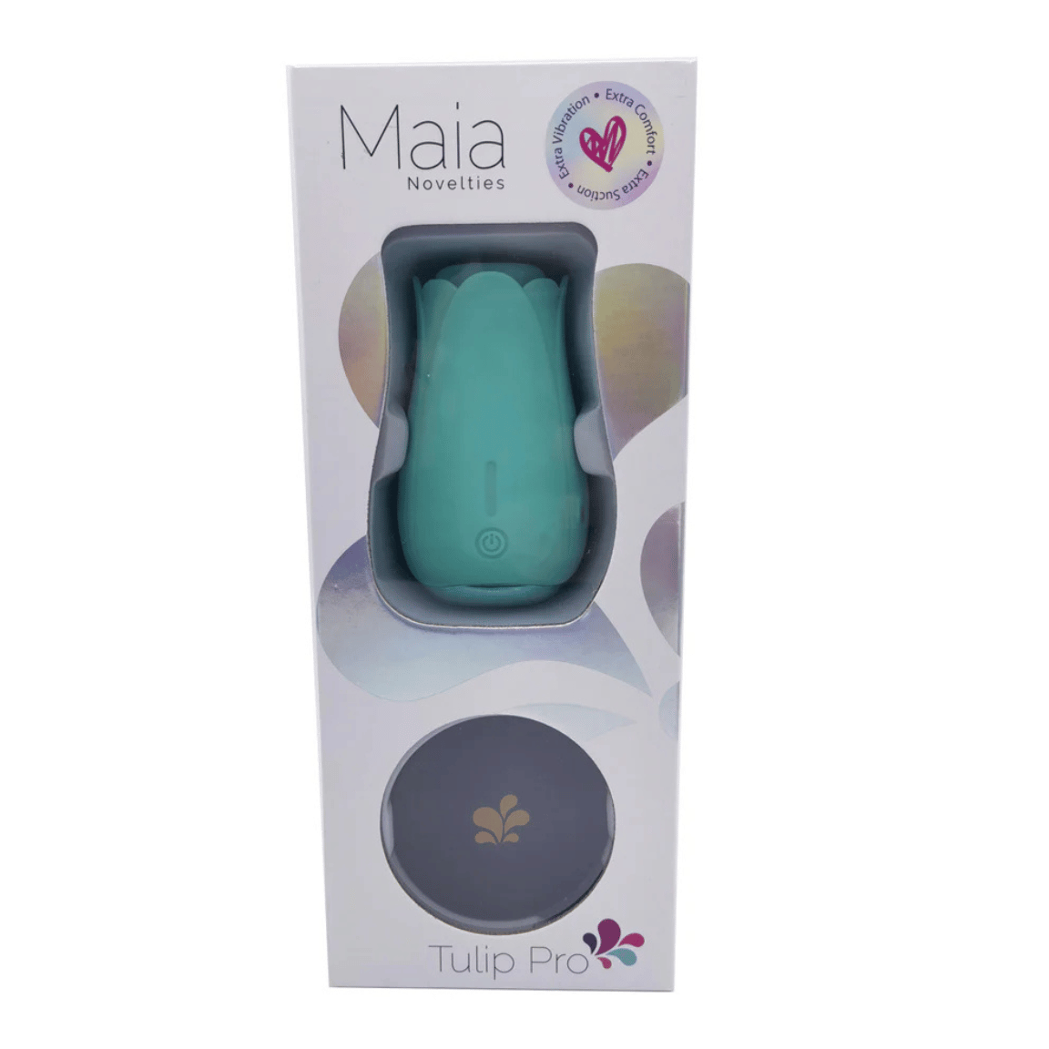 Tulip Pro Suction Toy by Maia - 15-Function Silicone Suction Toy with Wireless Charge - Teal Blue