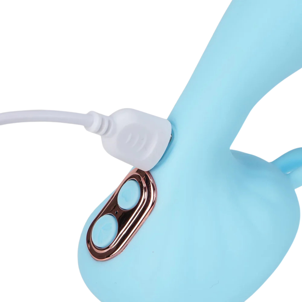 Averi Vibrator by Maia - Blue 10-Function Rechargeable Dual Vibration Liquid Silicone Vibrator