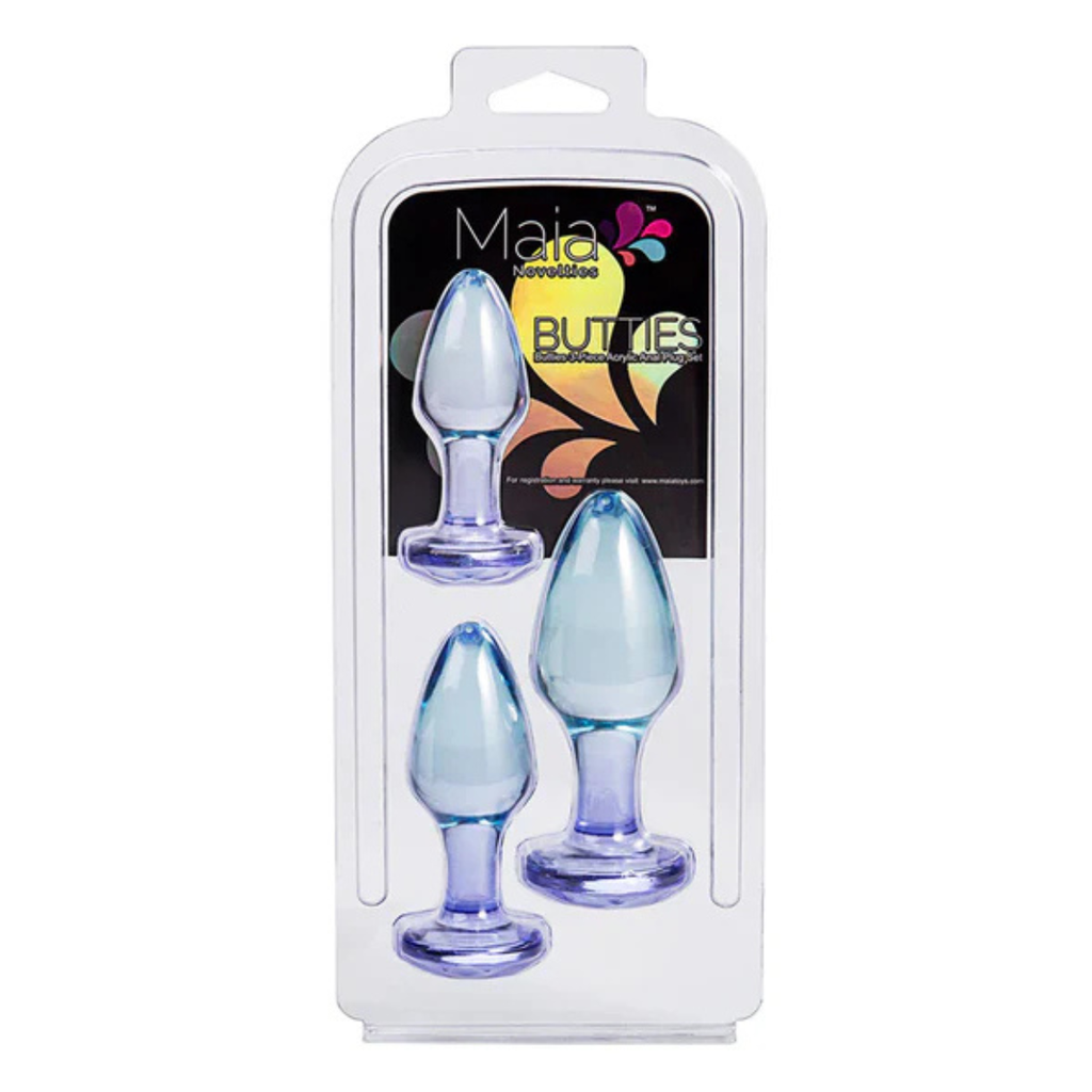 Butties Butt Plug by Maia - 3 Piece Acrylic Anal Plug Set