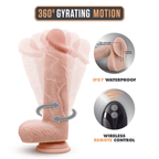 Dr. Skin Silicone By Blush® | Dr. Ethan 8.5 Inch Gyrating Dildo Beige