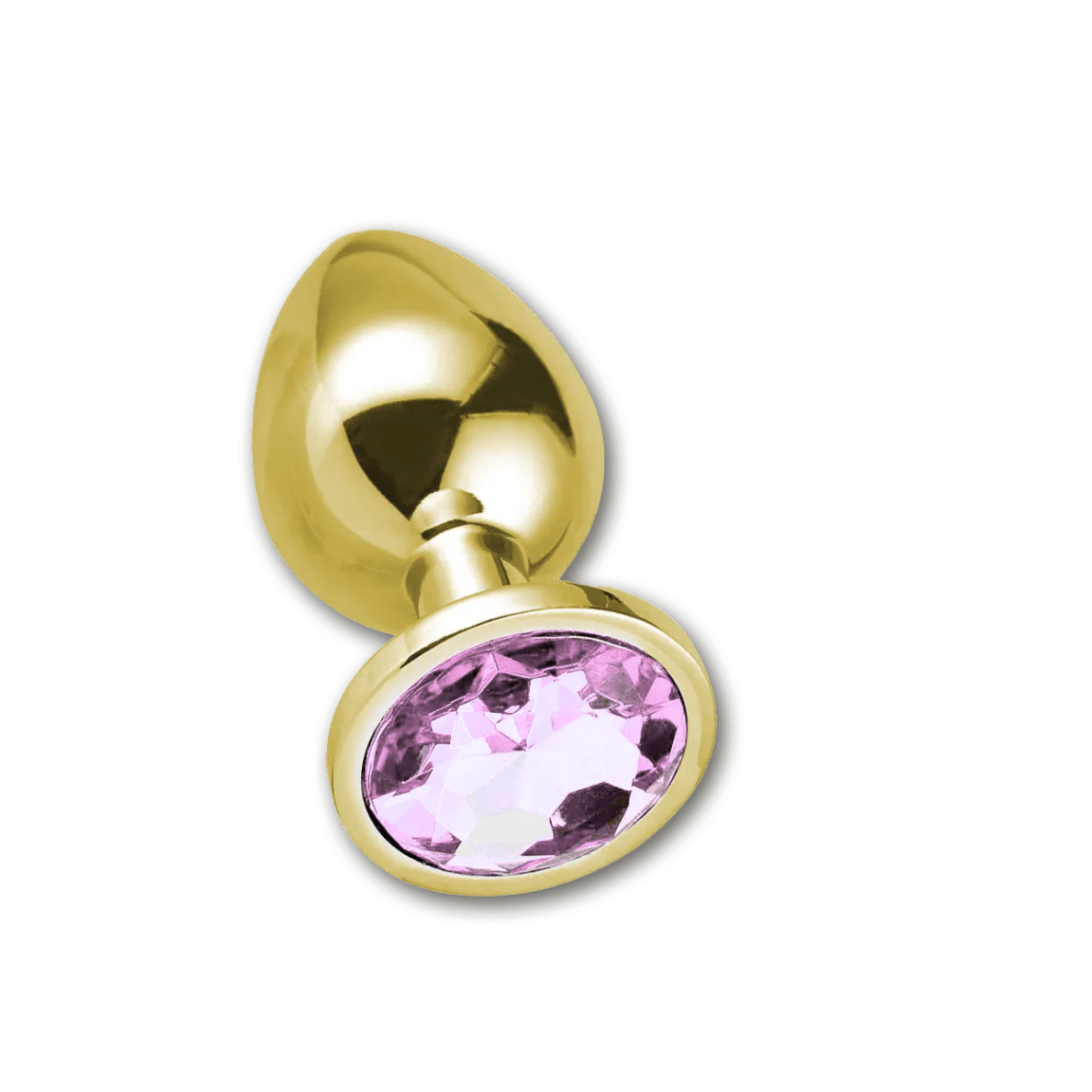 Gold Steel Anal Plug Set by Pure Envy - Pink