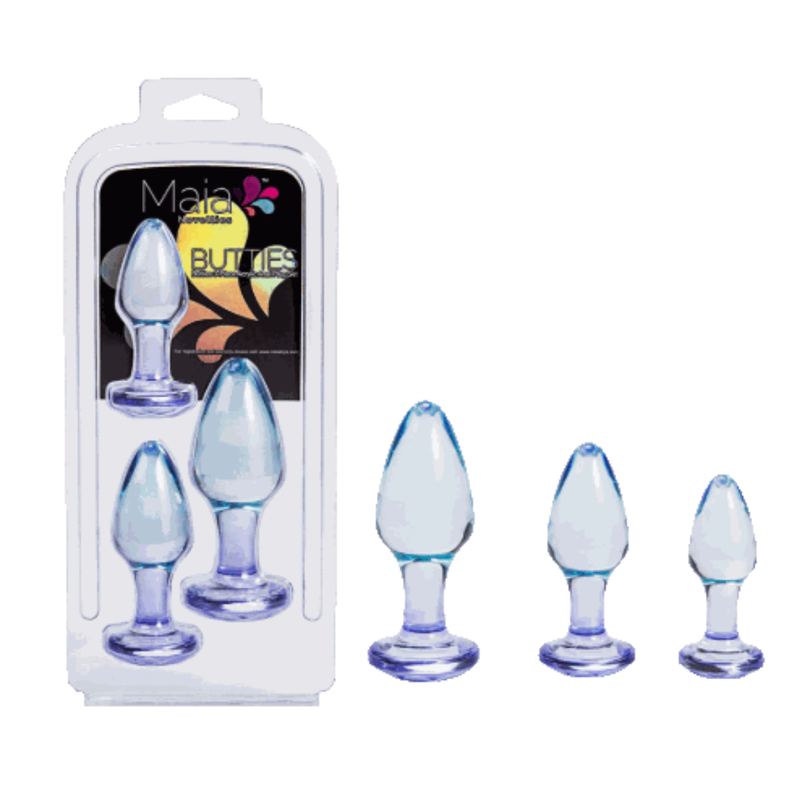Butties Butt Plug by Maia - 3 Piece Acrylic Anal Plug Set