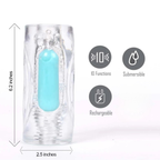 Aster Masturbator by Maia - Vibrating Male Masturbator 10-Function Bullet Vibrator