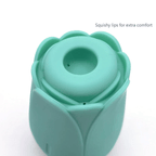 Tulip Pro Suction Toy by Maia - 15-Function Silicone Suction Toy with Wireless Charge - Teal Blue