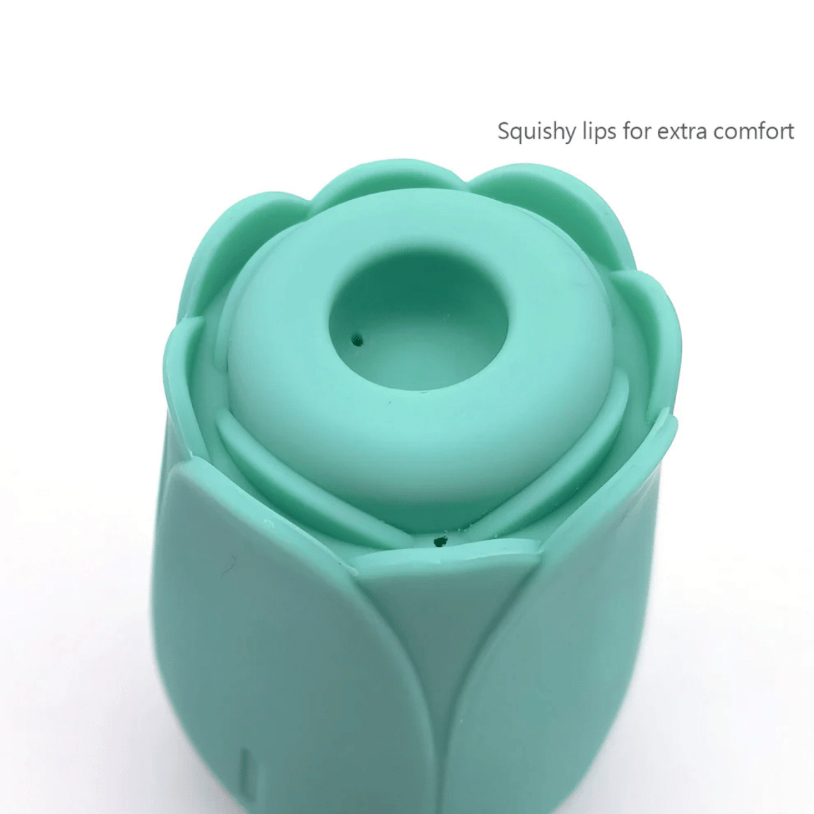 Tulip Pro Suction Toy by Maia - 15-Function Silicone Suction Toy with Wireless Charge - Teal Blue
