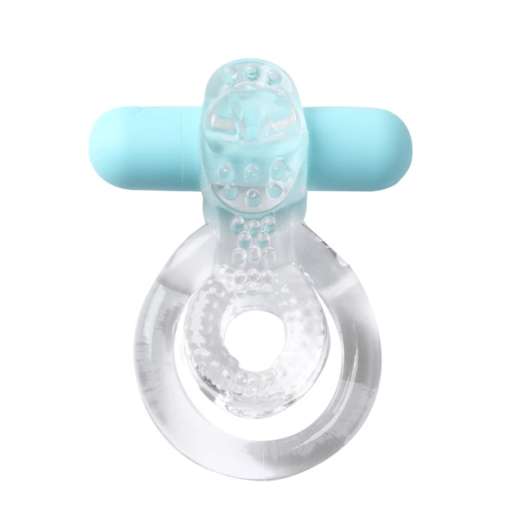 Jayden Cock Ring & Vibrator by Maia -  USB Rechargeable Vibrating Erection Enhancer Ring Clear