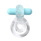 Jayden Cock Ring & Vibrator by Maia -  USB Rechargeable Vibrating Erection Enhancer Ring Clear
