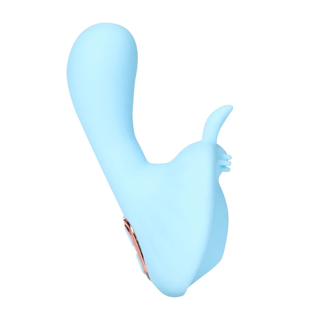 Averi Vibrator by Maia - Blue 10-Function Rechargeable Dual Vibration Liquid Silicone Vibrator