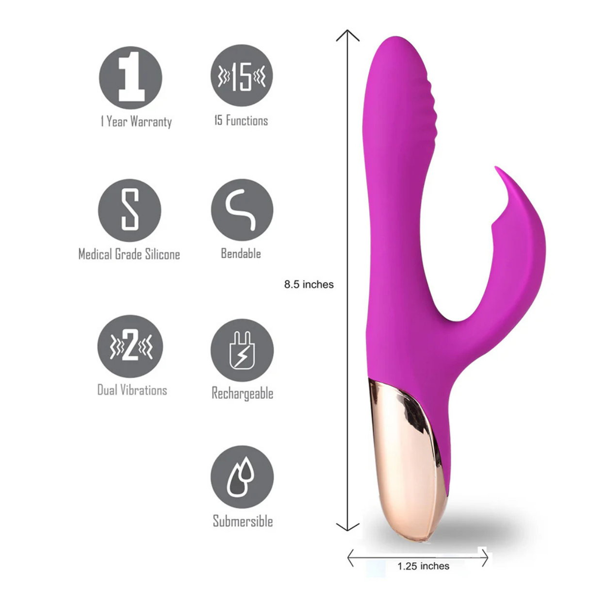Skyler Rabbit Vibrator by Maia – Sleek Body-Safe Personal Toy