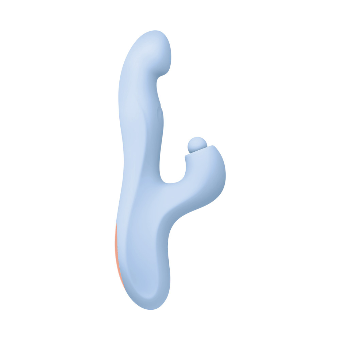 Nobü Essentials – Riot Punching & Tapping Dual Vibe Dildo – Light Blue