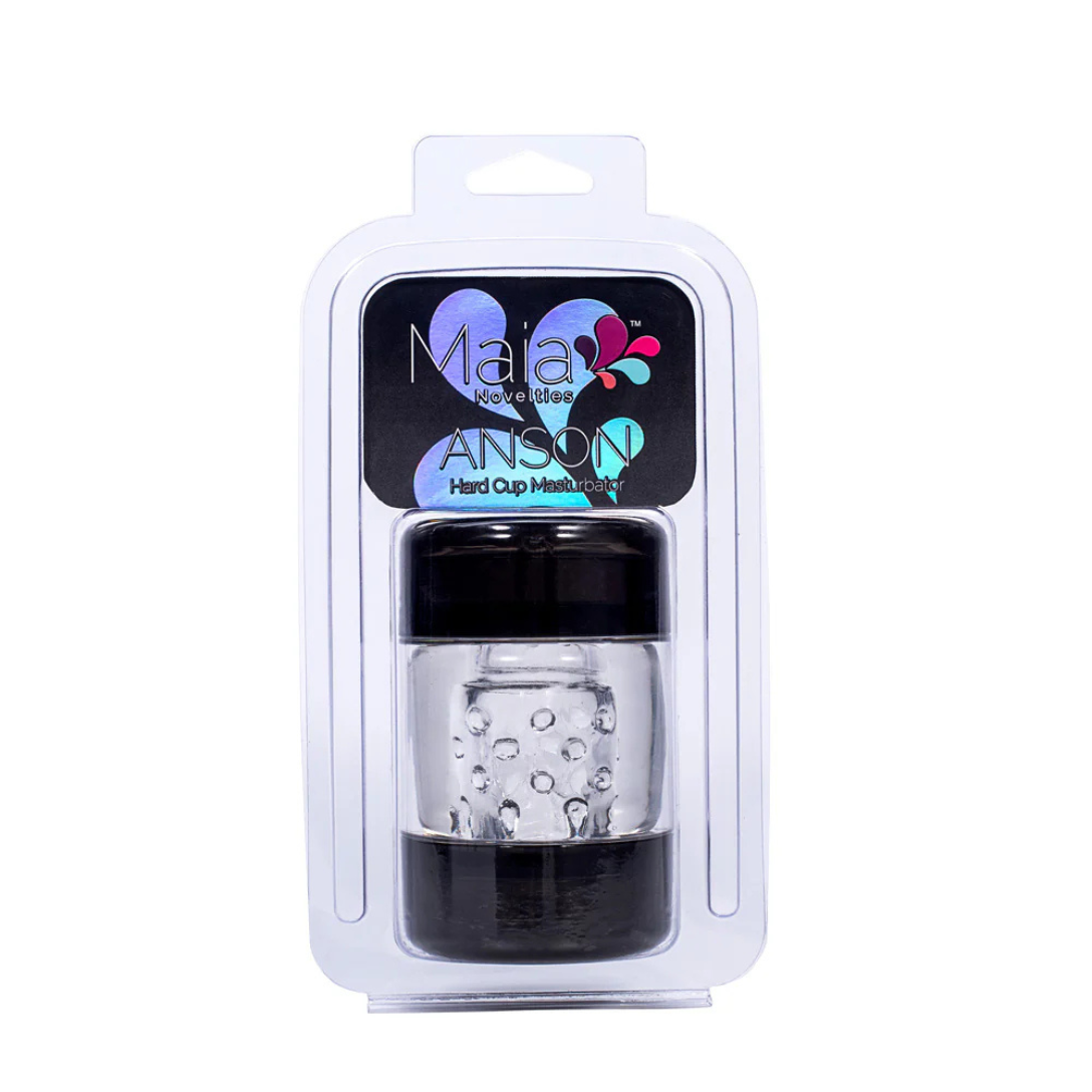 Anson Masturbator Cup by Maia - Crystal Clear Hard Cup Masturbator