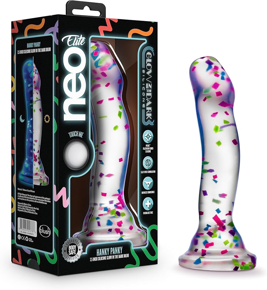 Hanky Panky Dildo by Neo Elite - Glow in the Dark