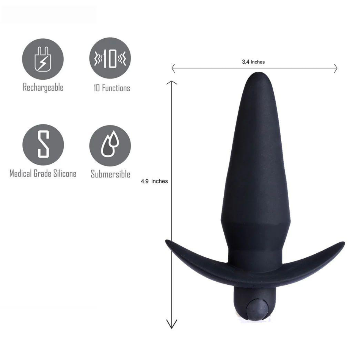 Maia Cody body-safe anal plug with ergonomic tapered design