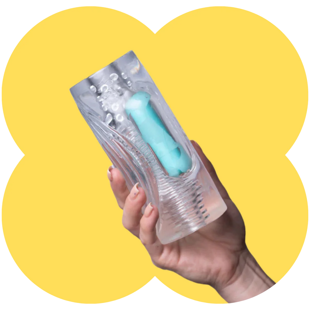 Maia Aster male masturbator with realistic textured sleeve