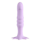 A light purple silicone adult novelty toy with a flared base, shown against a plain white background.