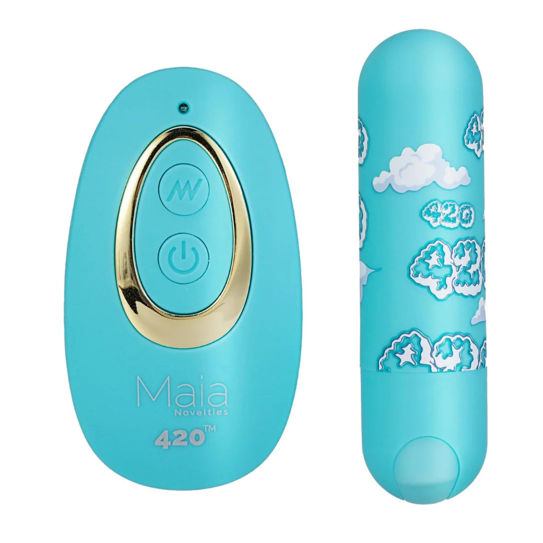 Maia Jessi 420 remote-controlled bullet vibrator with ergonomic body-safe design and wireless remote
