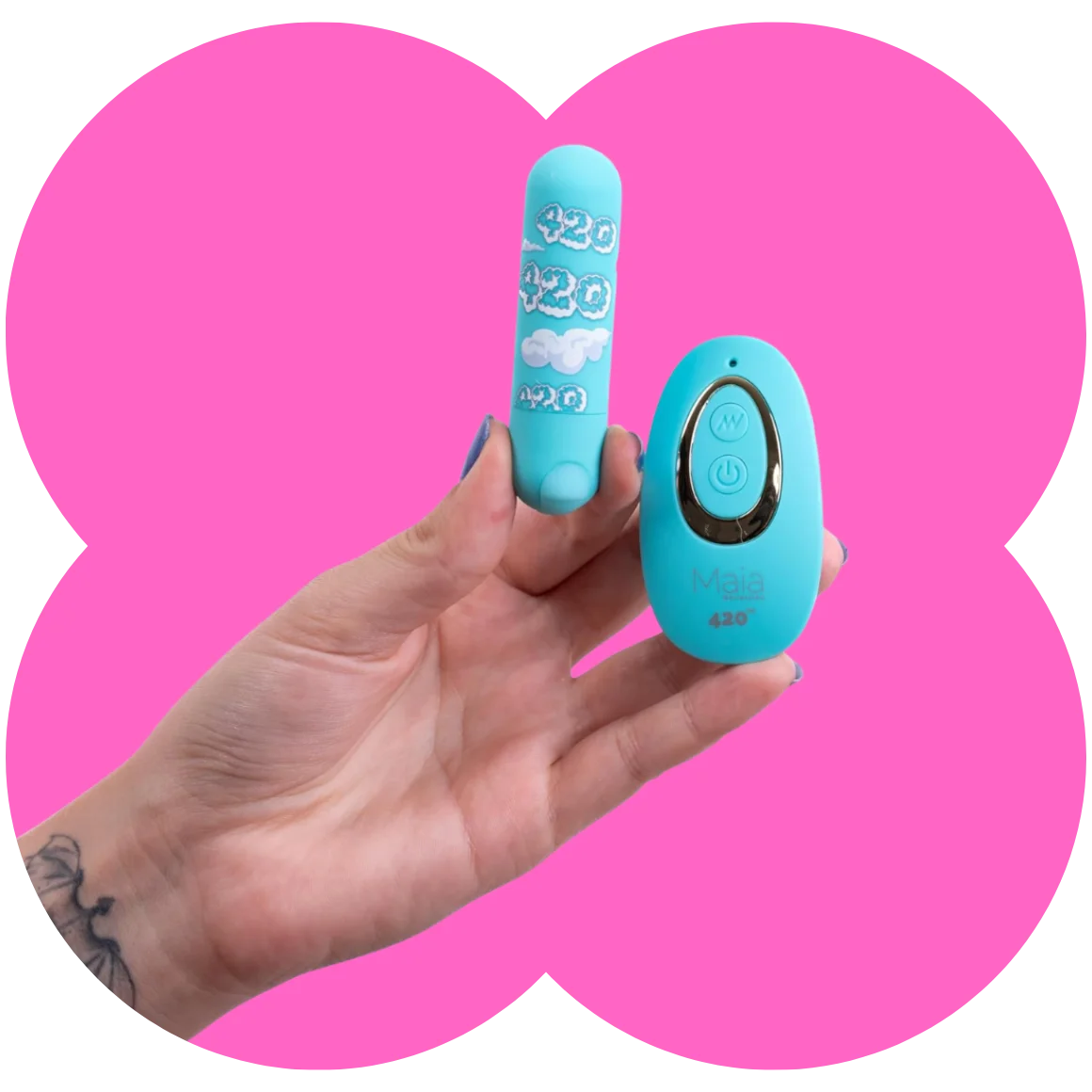Maia Jessi 420 remote-controlled bullet vibrator with ergonomic body-safe design and wireless remote
