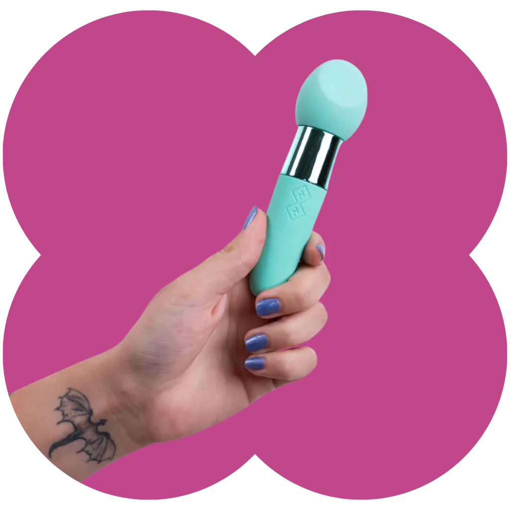 Maia Rina mini wand vibrator with ergonomic body-safe design
