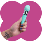Maia Rina mini wand vibrator with ergonomic body-safe design
