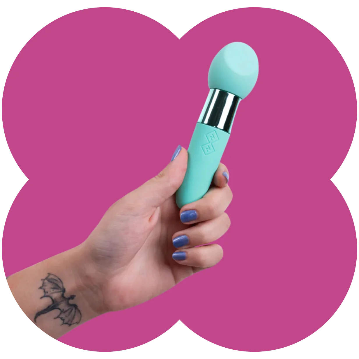 Maia Rina mini wand vibrator with ergonomic body-safe design
