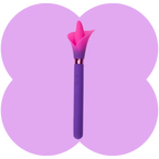 Vala floral dual-motor rechargeable personal vibrator with flexible stem and petal-inspired design