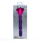 Maia Fierce Vala by Maia brand, a purple and pink silicone wand-style vibrator in its original retail packaging.