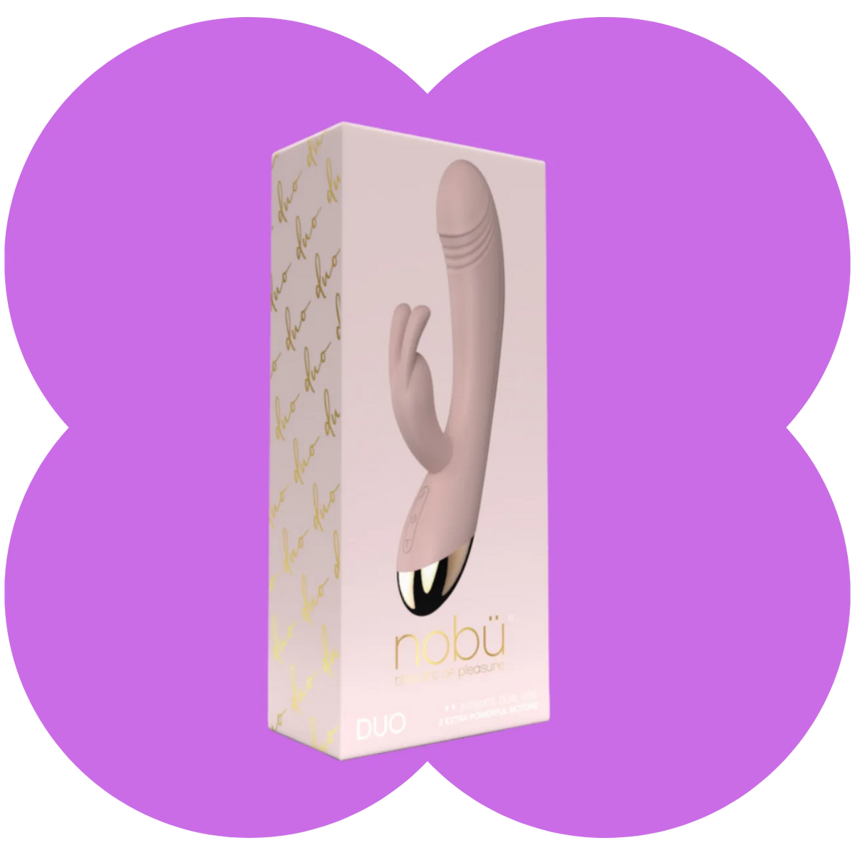 Nobü Duo dual-action rabbit vibrator with smooth body-safe construction