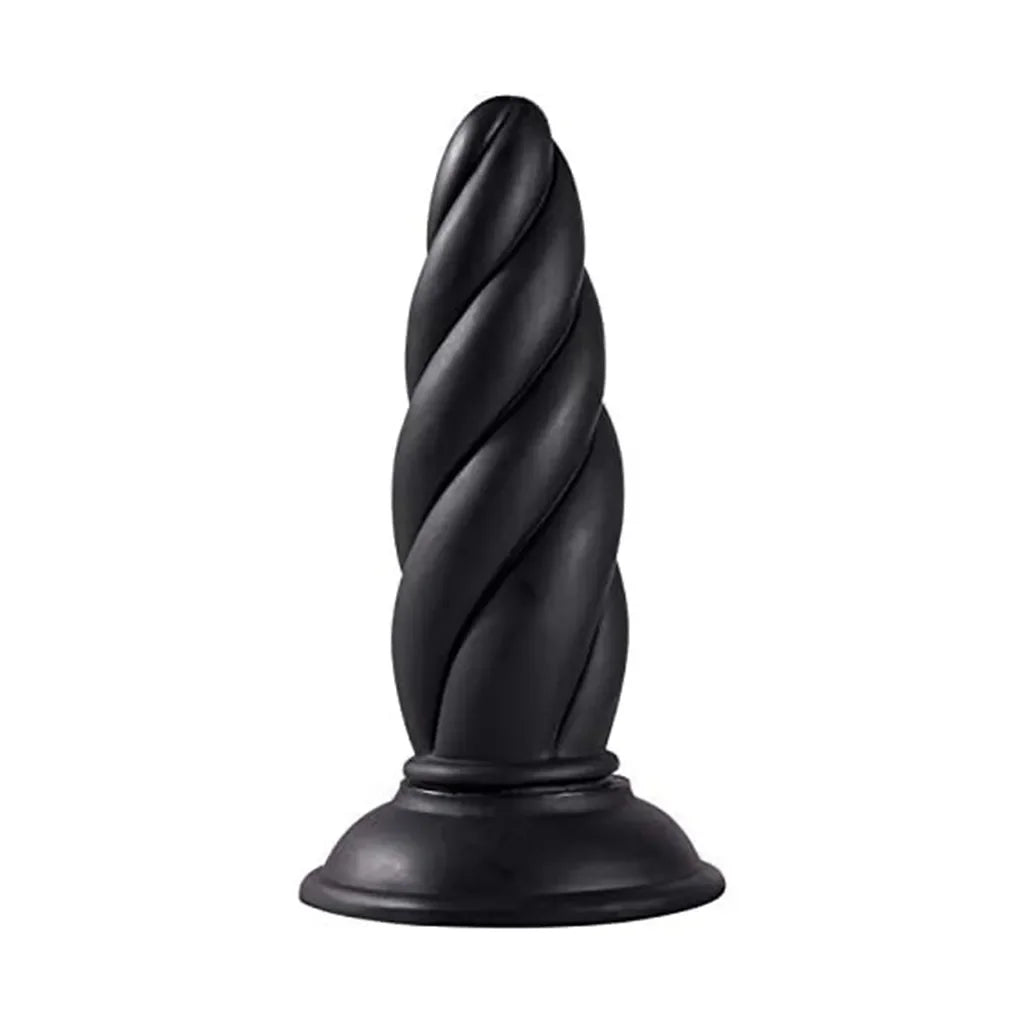 Black swirl-shaped product with 'Pure Envy' packaging on a green background