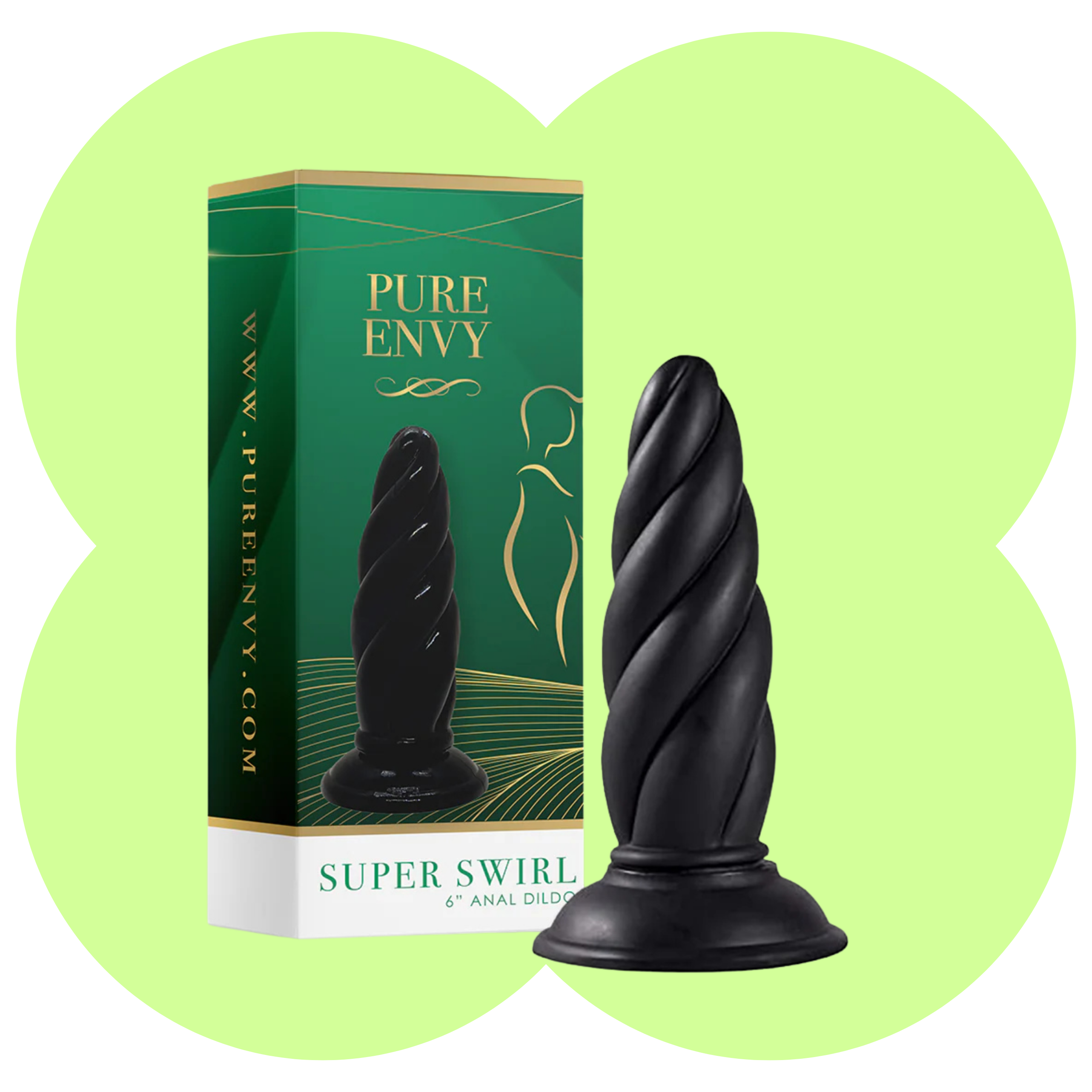 Super Swirl – Textured Silicone Anal Plug By Pure Envy