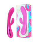 Stephanie Vibrator for Adults, Curved Vibrator Design, 10 Vibration Patterns, Body-Safe Silicone, Waterproof and Rechargeable - Pink by Pure Envy