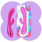 Stephanie Vibrator for Adults, Curved Vibrator Design, 10 Vibration Patterns, Body-Safe Silicone, Waterproof and Rechargeable - Pink by Pure Envy