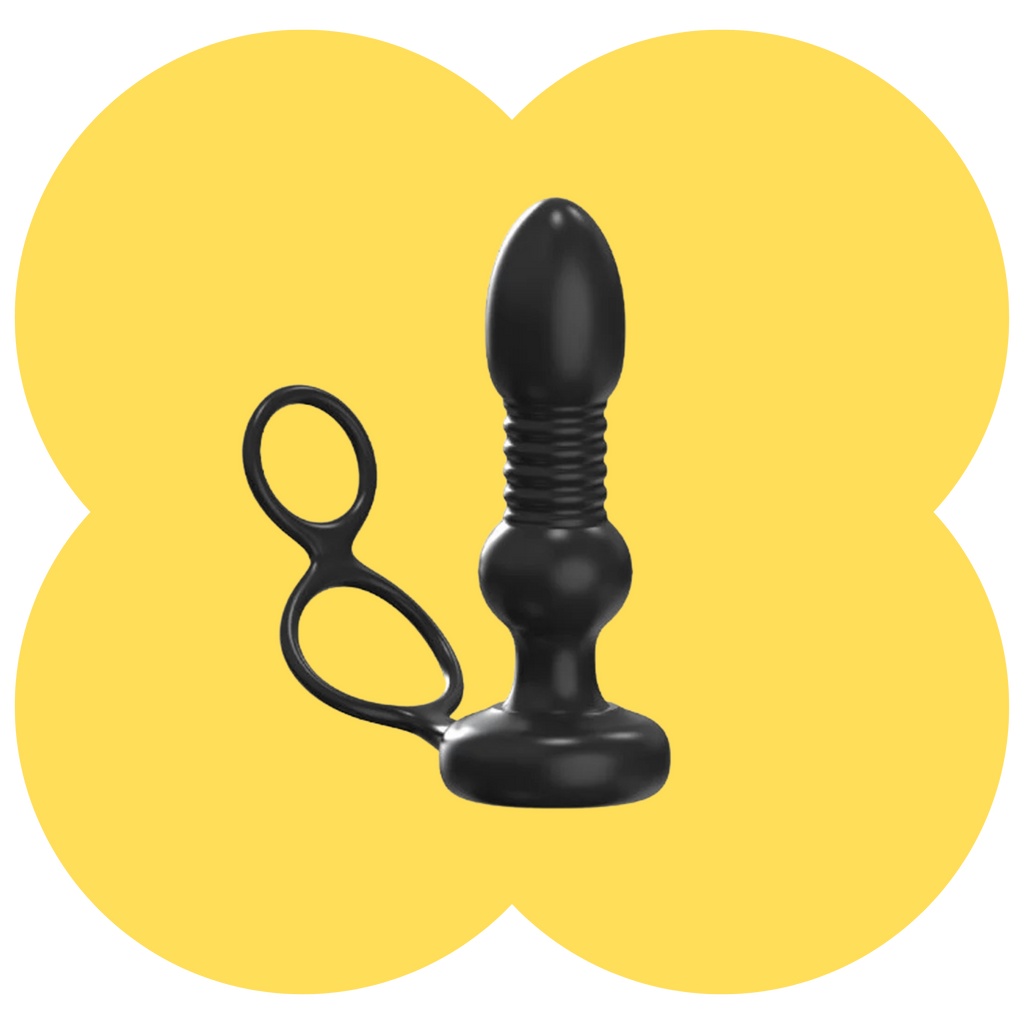 Thrusting Prostate Massager & Anal Vibrator – Wearable Dual Ring P-Spot Stimulator by Pure Envy