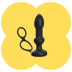 Thrusting Prostate Massager & Anal Vibrator – Wearable Dual Ring P-Spot Stimulator by Pure Envy