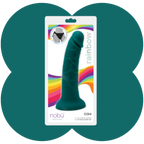 Nobü Rainbow DG14 8" Dildo with Suction Cup &amp; Strap-On Harness