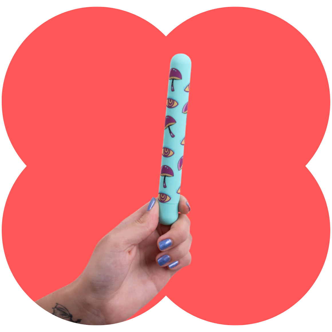 Lucy Bullet by Maia - Mushroom Pattern Rechargeable X-Long Bullet