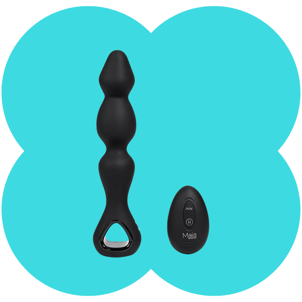 Hudson Anal Vibrator by Maia - 7.5” Beaded Silicone 10-Function Remote Control Anal Beads