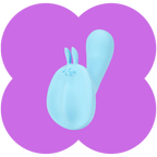 Averi Vibrator by Maia - Blue 10-Function Rechargeable Dual Vibration Liquid Silicone Vibrator