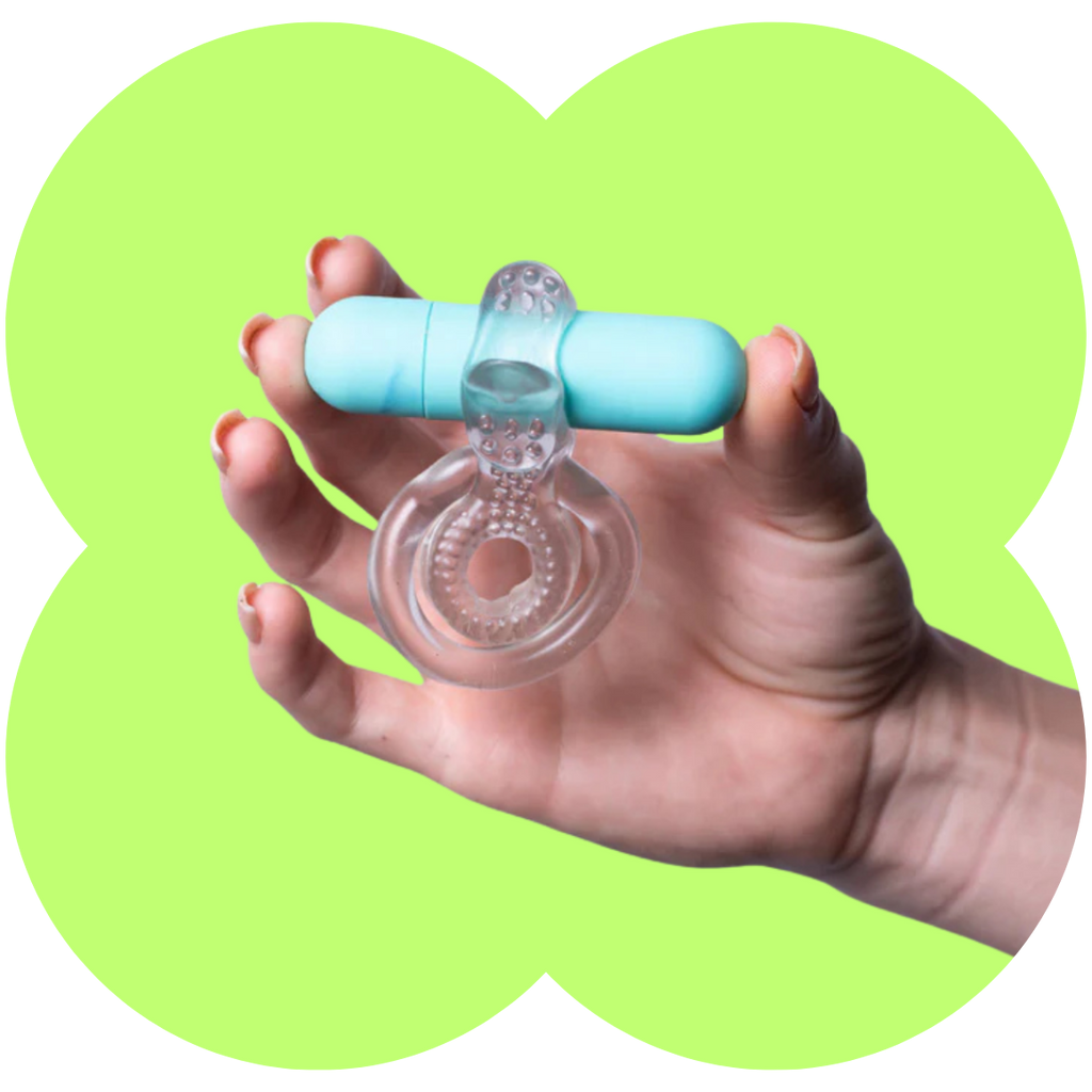 Jayden Cock Ring & Vibrator by Maia -  USB Rechargeable Vibrating Erection Enhancer Ring Clear