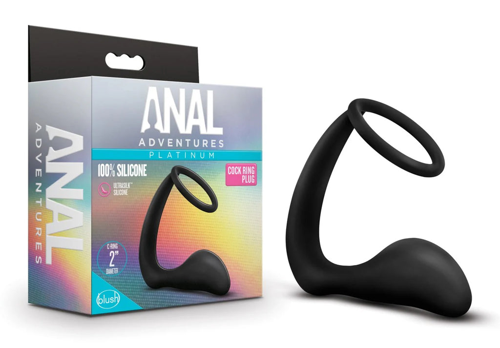 Anal Adventures Platinum By Blush® - Black 8-Inch Anal Plug